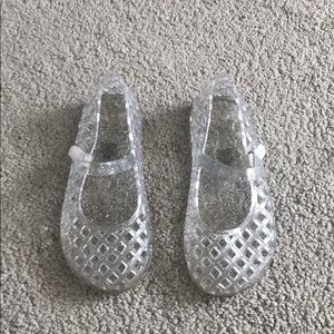 Silver / glitter rubber toddler sandal